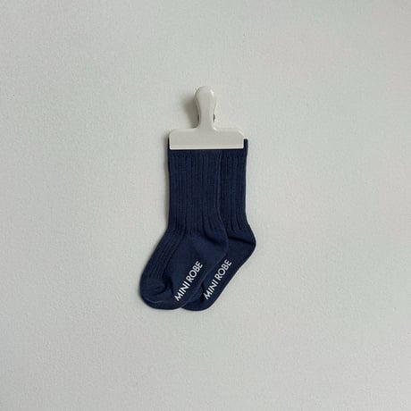 minirobe/45. Cotton Rib Socks 3 Set XS-M