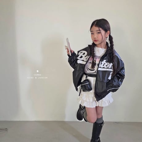 comma/169. two line embroidery windbreaker 110-130