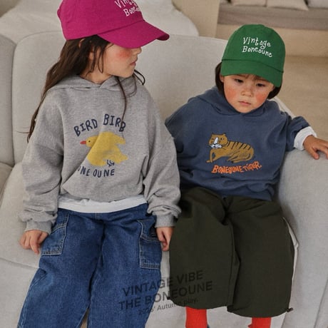 boneoune/87. bird crop hood T-shirt XS-XL