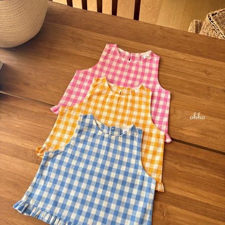 ohho/16. gingham fril Live reese  S-2XL