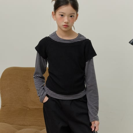 sm2/8. shorder open rayerd T-shirt 9-17