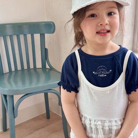 poisson/49. girl embroidery T-shirt S-XL