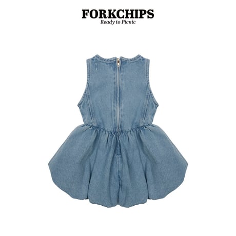 forkchips/76. baby denim one-piece M-XL