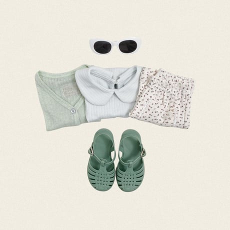 oottbebe/77. pastel sleeveless collar T-shirt XS(1-2Y)-XL(6-7Y)