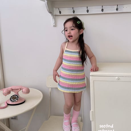 secondmoment/87. rainbow one-piece S-XL
