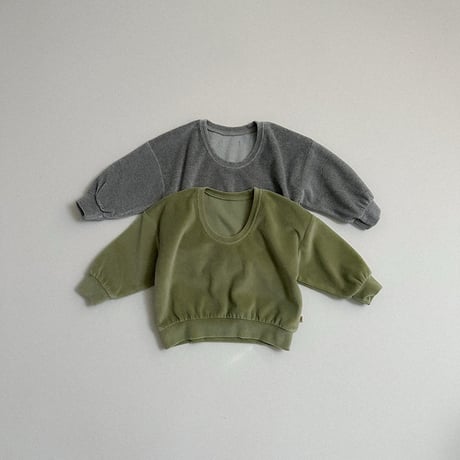 minirobe/2. Velour U-Neck Sweatshirt  S-XL