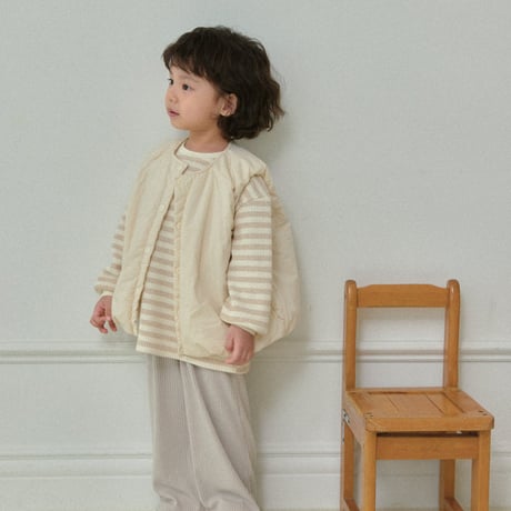 thebeige/1. Band padded vest XXS-L