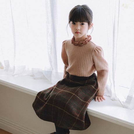 monatelier/20. amel two color fril T-shirt S-2XL