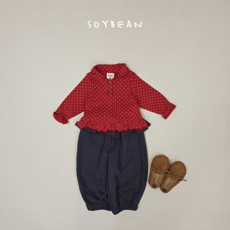 soybean/145. dot fril T-shirt XS-XL