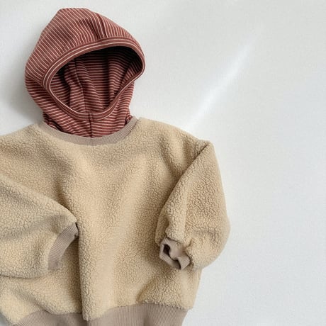 minirobe/4. Boa fleece hooded sweatshirt S-XL