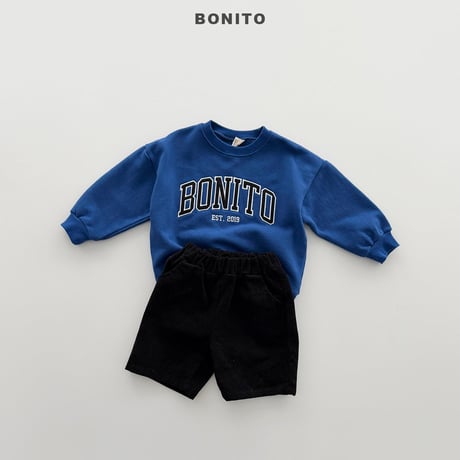 bonito/57. bonny patch embroidery man-to-man 12M-XL
