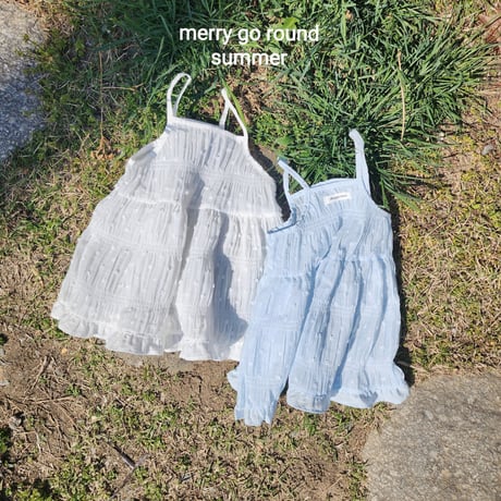 merrygoround/15. snow flower sleeveless one-piece XS-2XL