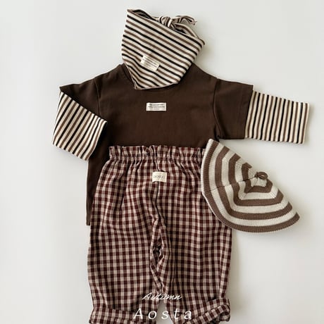 aosta/54. [Caramel??Check Pants]?? S-2XL
