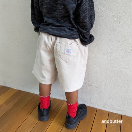 andbutter/21. Heart Pocket Corduroy Shorts S-XL