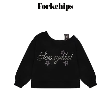 forkchips/45. glitter shorder man-to-man JS-JXL