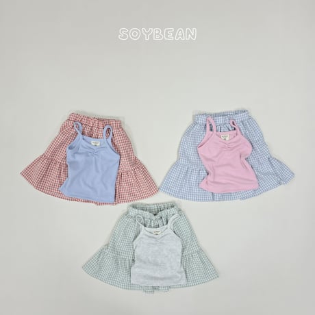 soybean/91. plan sleeveless set skirt XS-XL