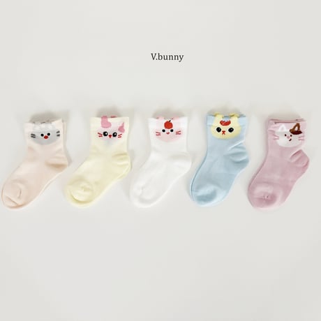 vbunny/11. cat socks set S(130-150)-L(180-210)