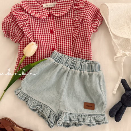 valubebe/84. fril denim pants 6M-S