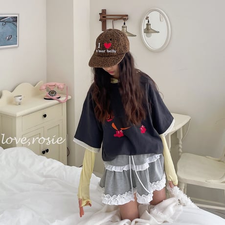 loverosie/29. lace half t T-shirt 3XL