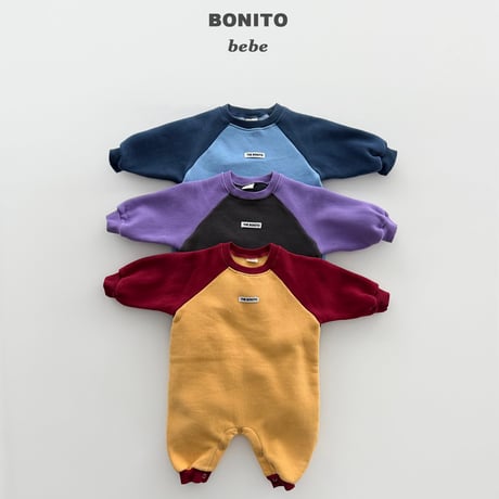 bonito/94. two color raglan suit 6M-18M