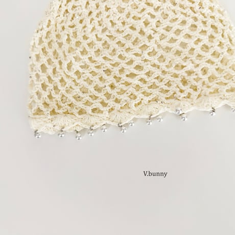 vbunny/18. pearl short beanie FREE(54-56CM)