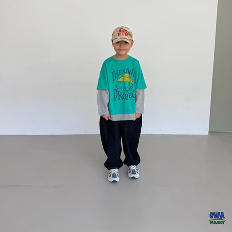owa/11. puffy two color T-shirt S-XL