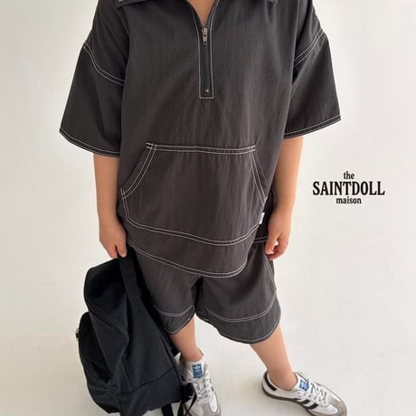 saintdoll/173. stitch half zipup shirt JS-JL