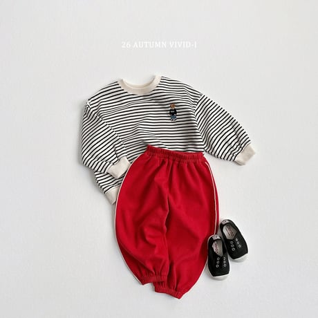 vividi/175. stripe bear embroidery updown  XS-XL