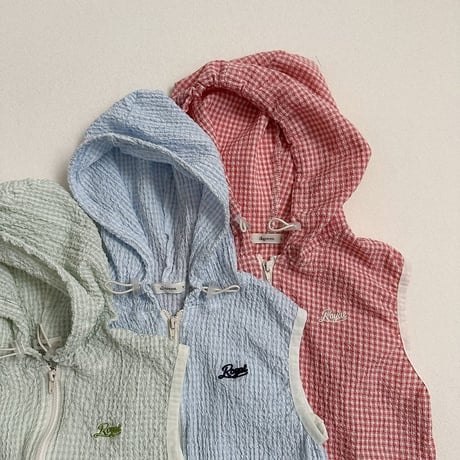 digreen/46. milky hood vest S-2XL