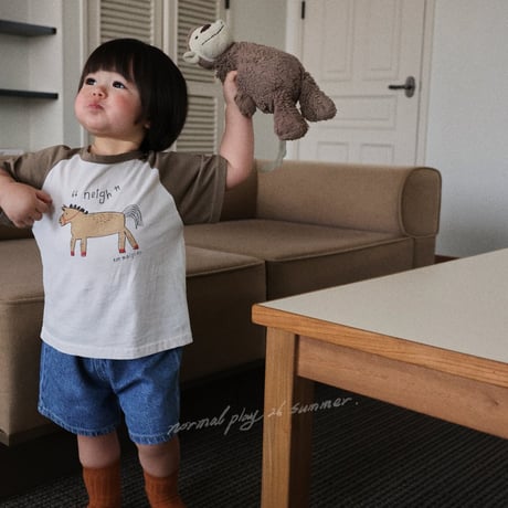 normalplay/8. round denim half pants 12M-XL