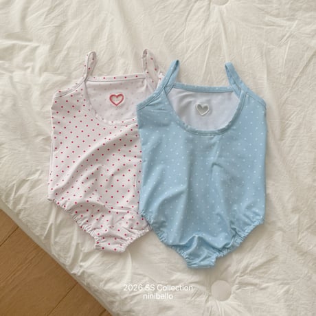 ninibello/177. ACC) candy dot swim wear ( bonnet ) set XS-L
