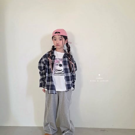 comma/66. check shirt 160-170