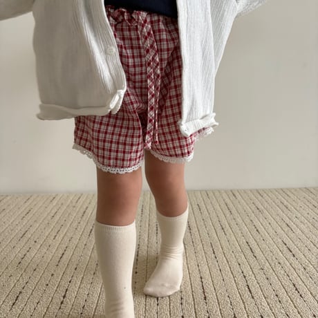 pie/14. lilly check half pants XS-XL