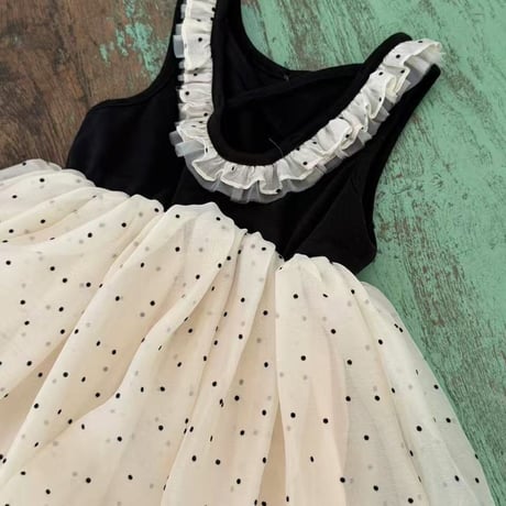 aiai/74. black combi dot one-piece 90-130