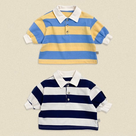 oottbebe/38. play rugby collar T-shirt XS(0-1Y)-XL(4-5Y)