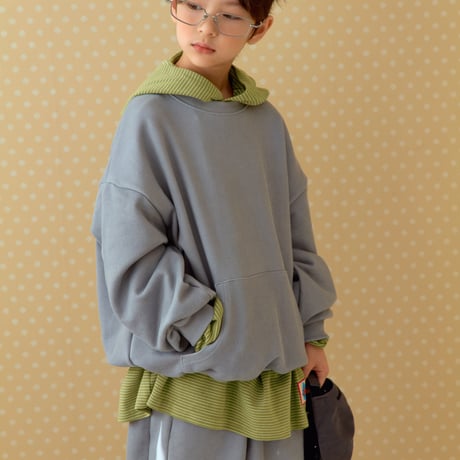 minimal/48. serve stripe hood T-shirt JS-JM