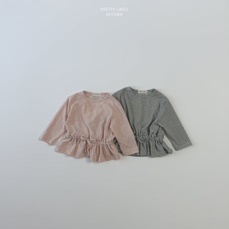 lindo/73. dangara shirring T-shirt XS-XL