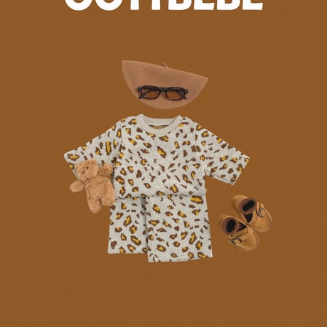oottbebe/31. leopard knit setup ( knit pants ) set XS(0-1Y)-XL(4-5Y)