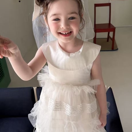 aiai/60. white Veil princess set ) dress 90-130