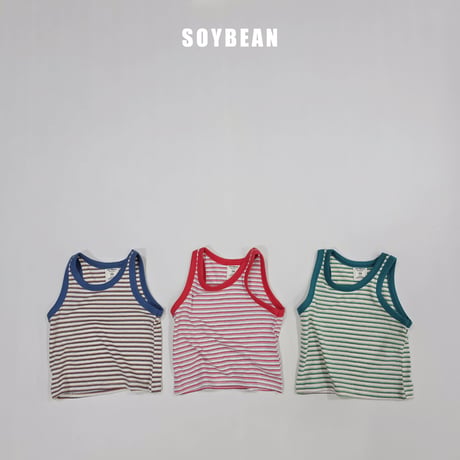 soybean/160. plan ) marine stripe sleeveless XS-XL