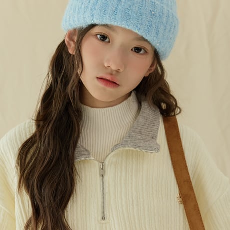sm2/5. collar half golgi knit zipup 9-17