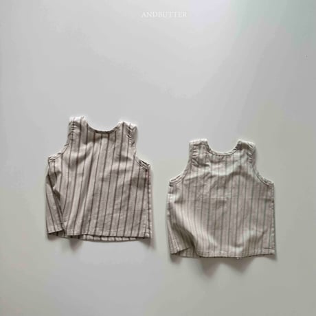 andbutter/35. Natural Button sleeveless S-XL