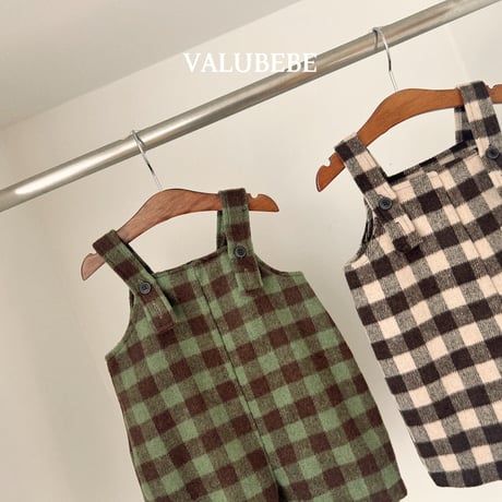 valubebe/6. amond check overalls pants 6M-S