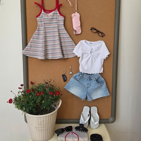 ellymolly/255. denim flap pocket pants 13-15