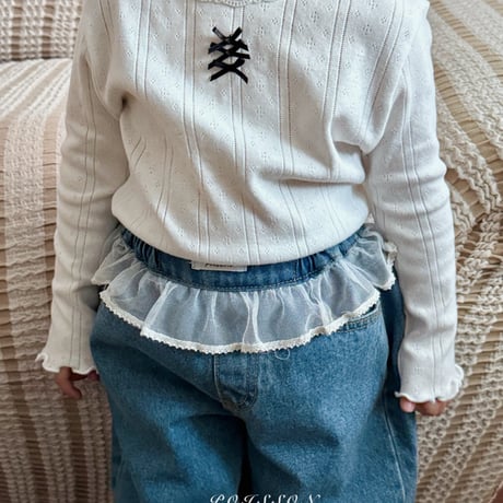 poisson/15. mello ribbon T-shirt S-XL