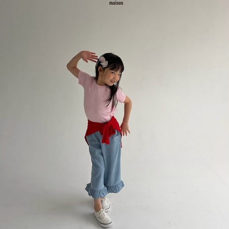 saintdoll/102. peuty fril denim pants JS-JL