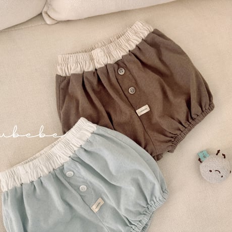 valubebe/77. two color button pumpkin pants 6M-S