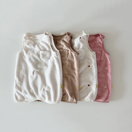 hereiam/31. embroidery sleeping vest 18M-XL