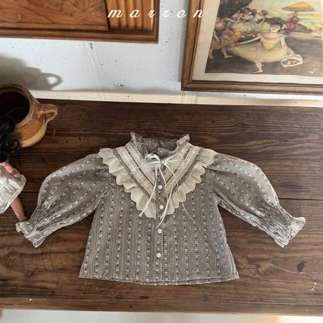 marron/33. ruru star blouse XS-L