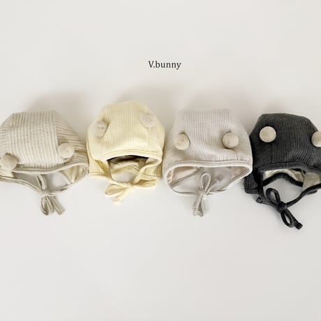 vbunny/59. pompom bonnet hat FREE(43-47CM)